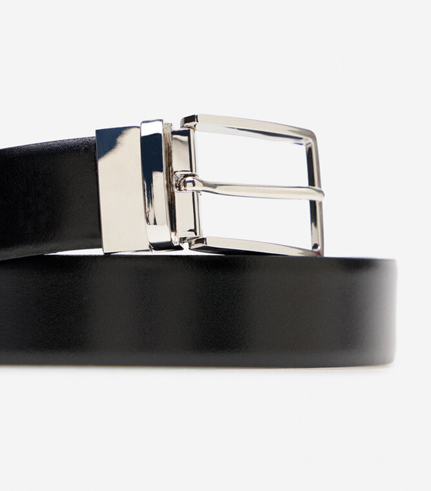 Reversible Leather Belt Black