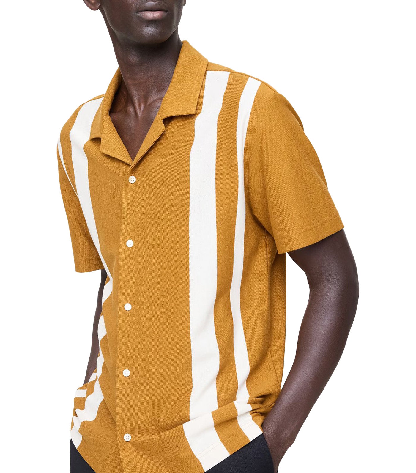 Banana Republic Pique Resort Shirt Golden Bark