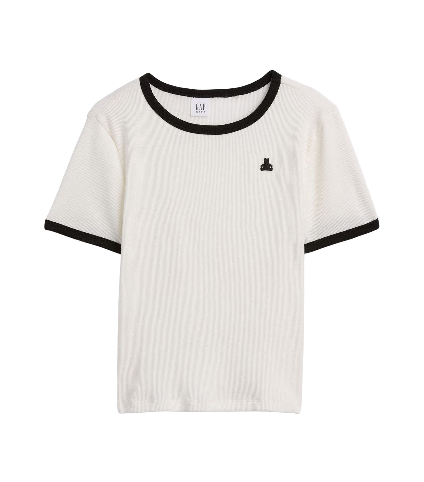 Kids Brannan Bear Ribbed Ringer T-Shirt White