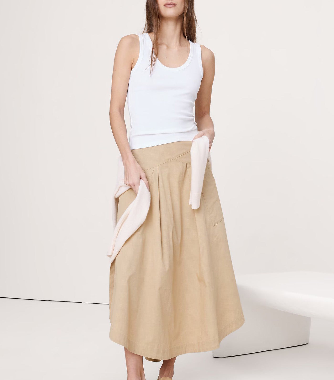 Ribbed Scoop-Neck Tank