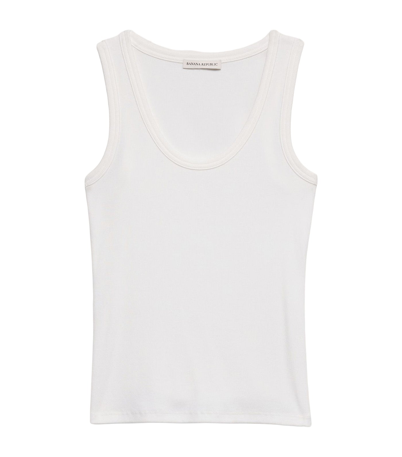 Ribbed Scoop-Neck Tank