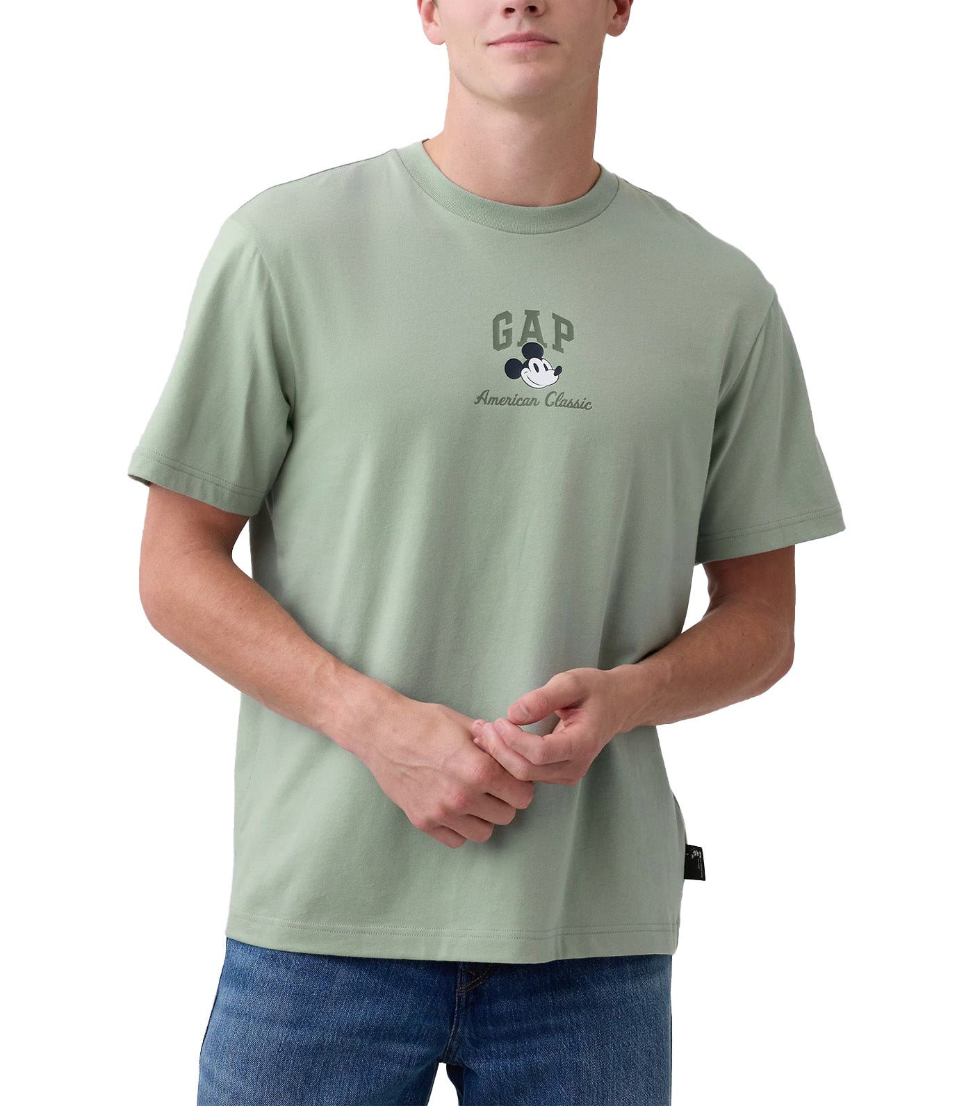 GAP x Disney Everyday Soft Relaxed Logo T-Shirt Iceberg Green