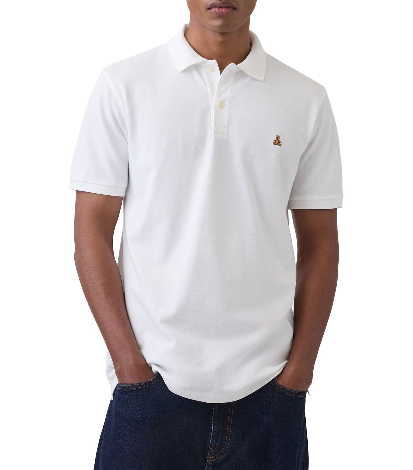 GAP Stretch Pique Polo Shirt White