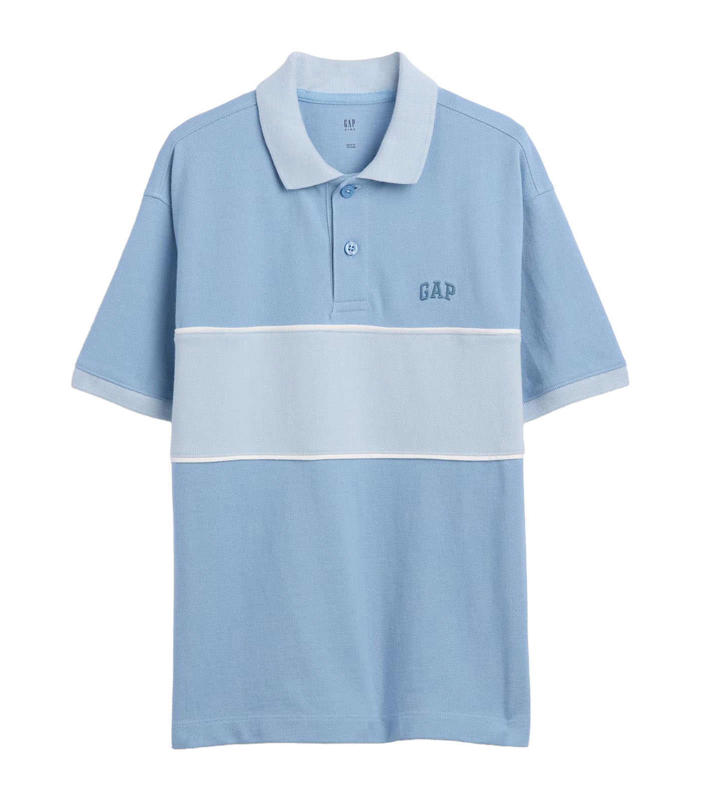 Logo Polo Shirt Blue Suede