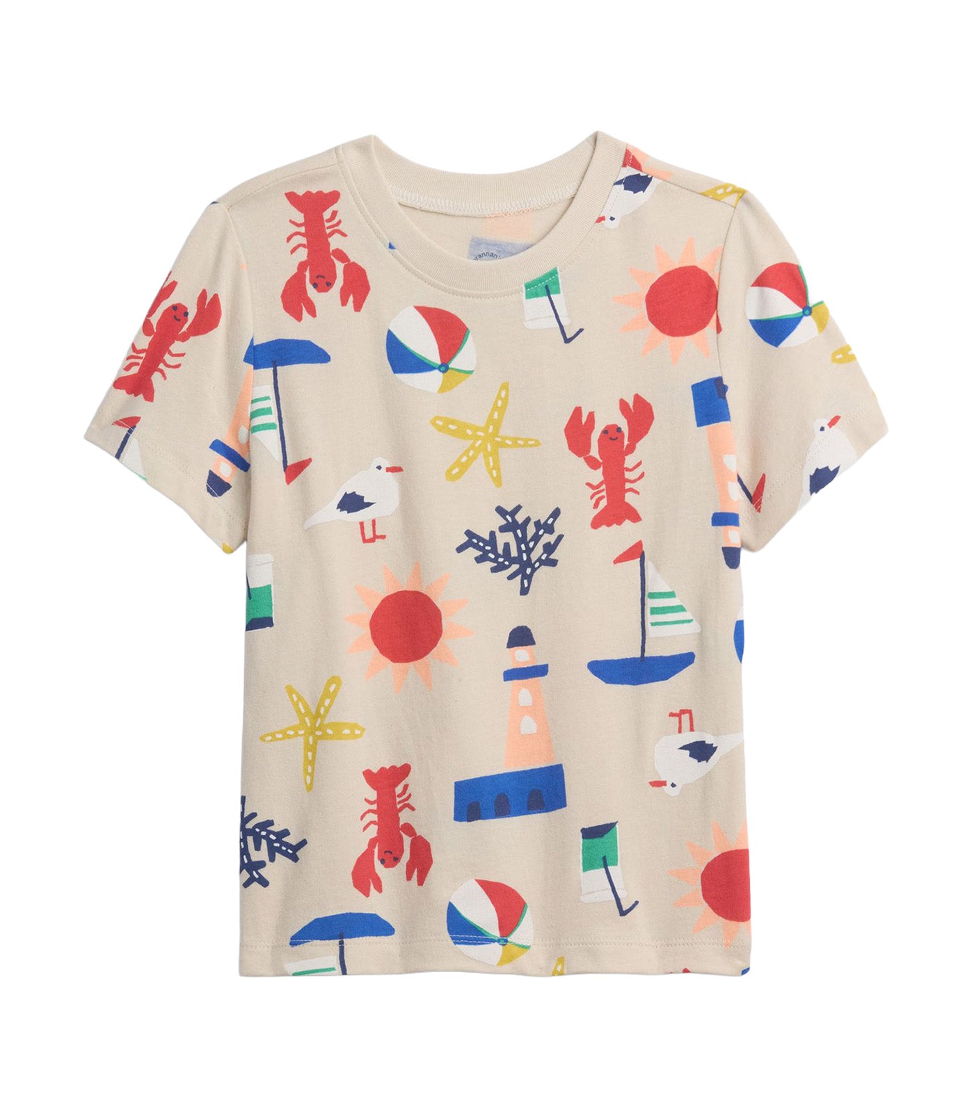 babyGap Print T-Shirt Tan Chino