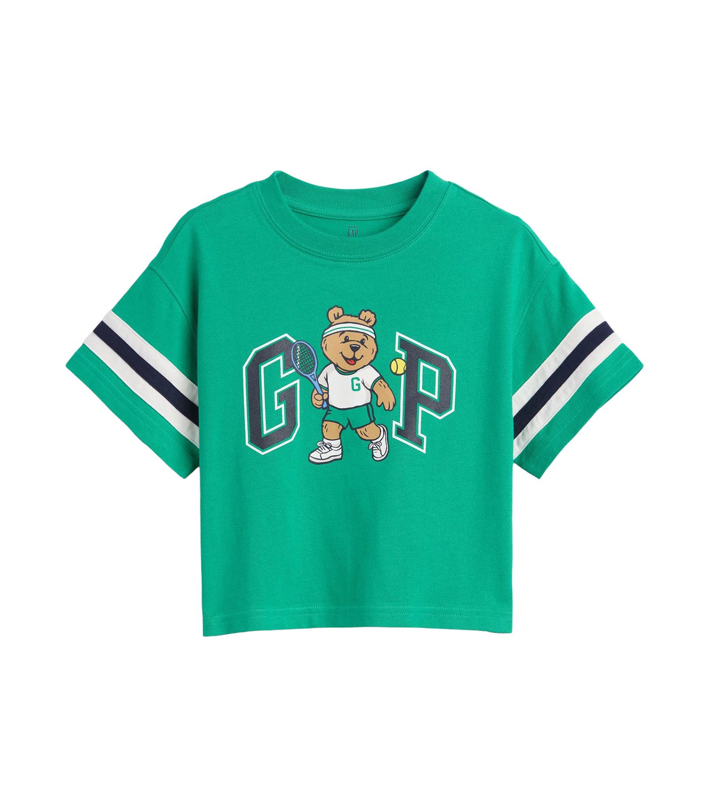 Baby and Toddler Oversized Brannan Bear Varsity Graphic Logo T-Shirt Green