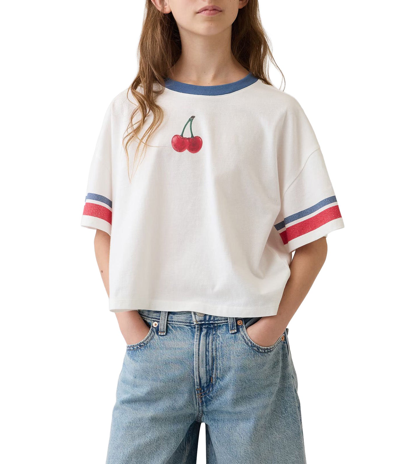 Kids Oversized Graphic T-Shirt Off White