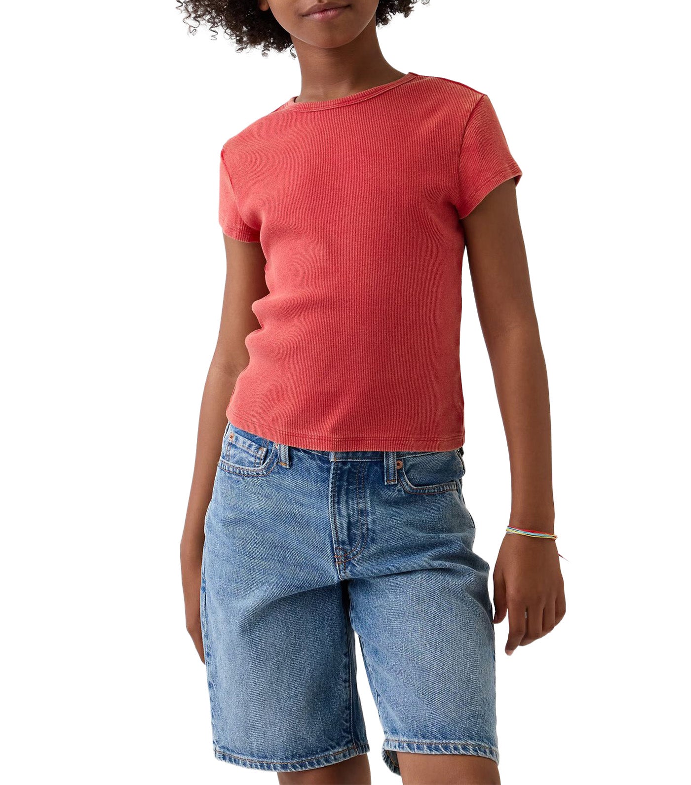 Kids Rib T-Shirt Modern Red
