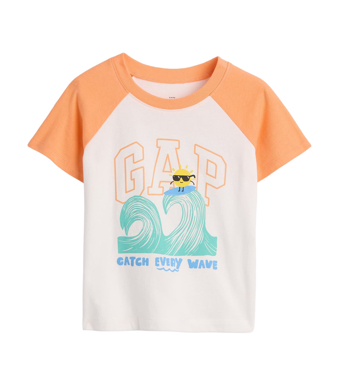 babyGap Colorblock Graphic T-Shirt Orange
