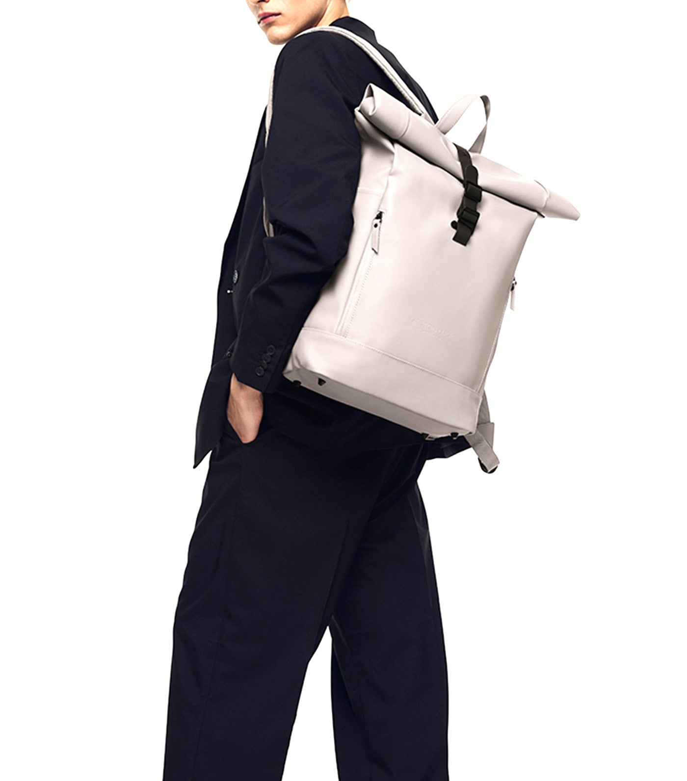 Gaston Luga Rullen Backpack 16in Taupe | Rustan's