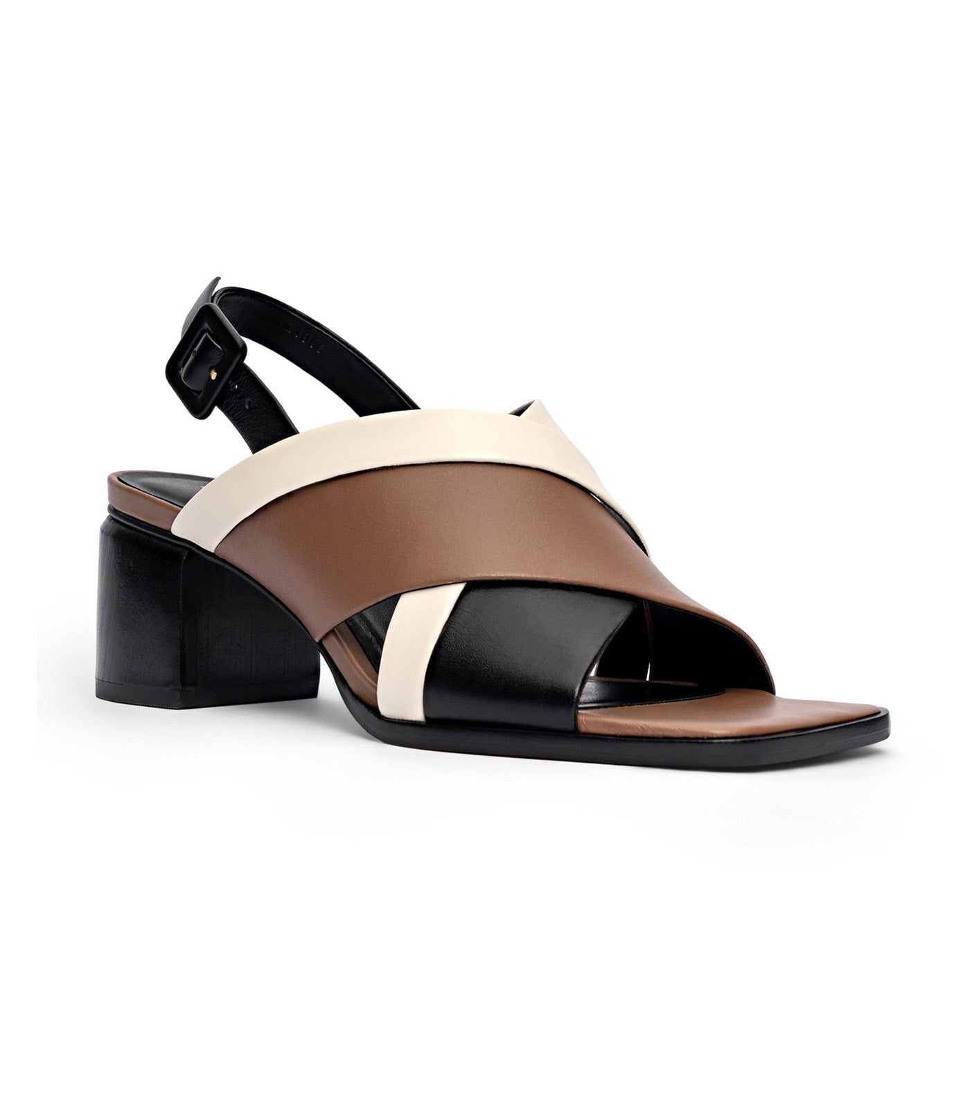 Two-Tone Heeled Sandals