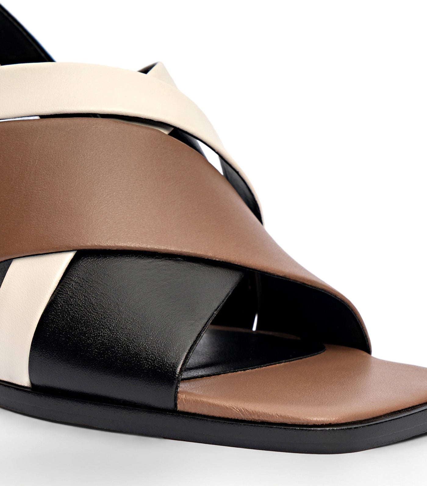 Two-Tone Heeled Sandals