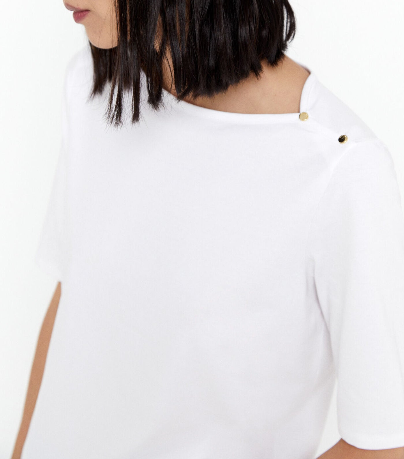 Essential Boat Neck T-Shirt White