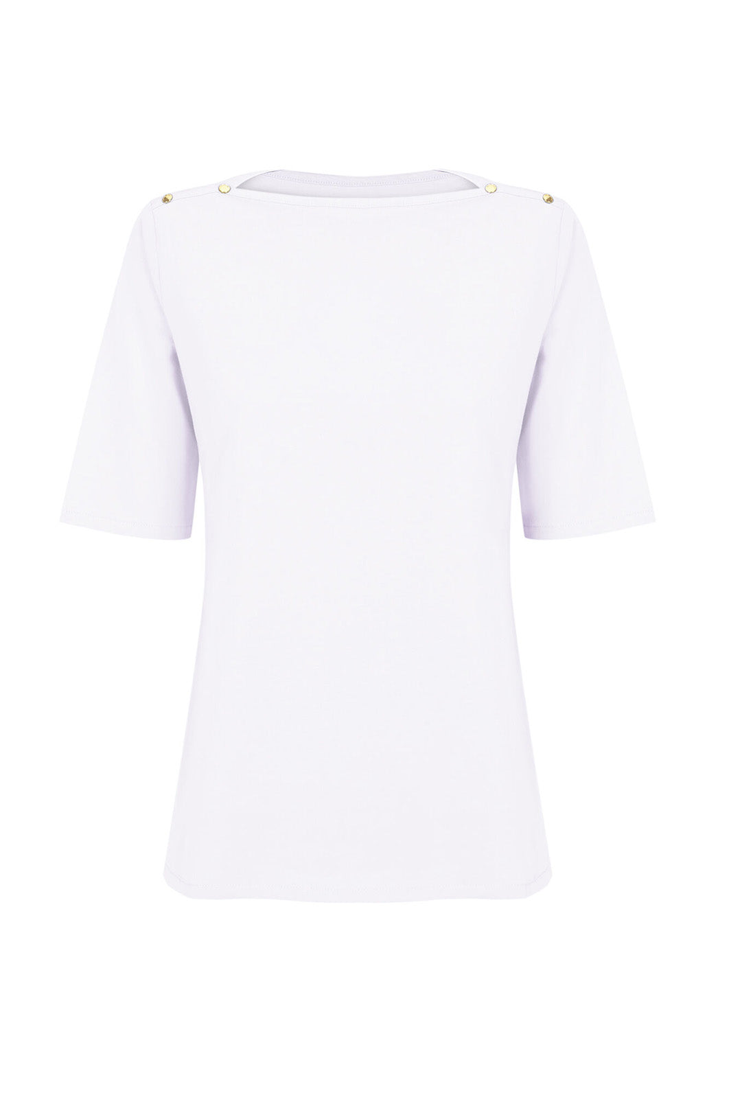 Basic Boat Neckline T-Shirt White