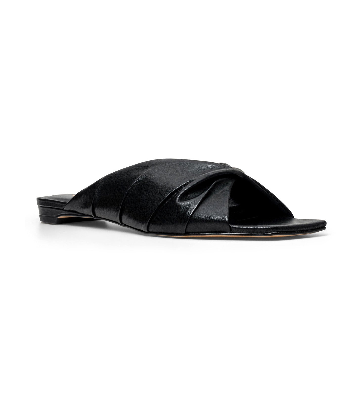 Carrano Flat Slide Sandals Black