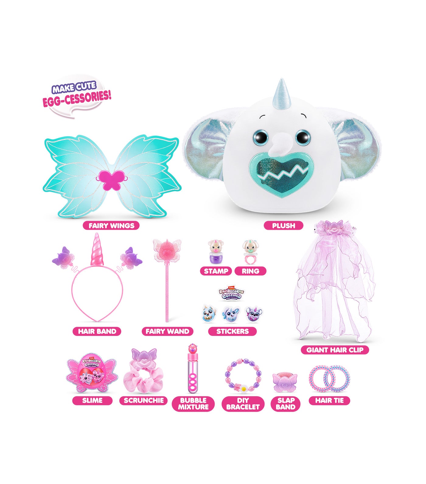 Eggzania Fairymania S1 Plush Large Pink
