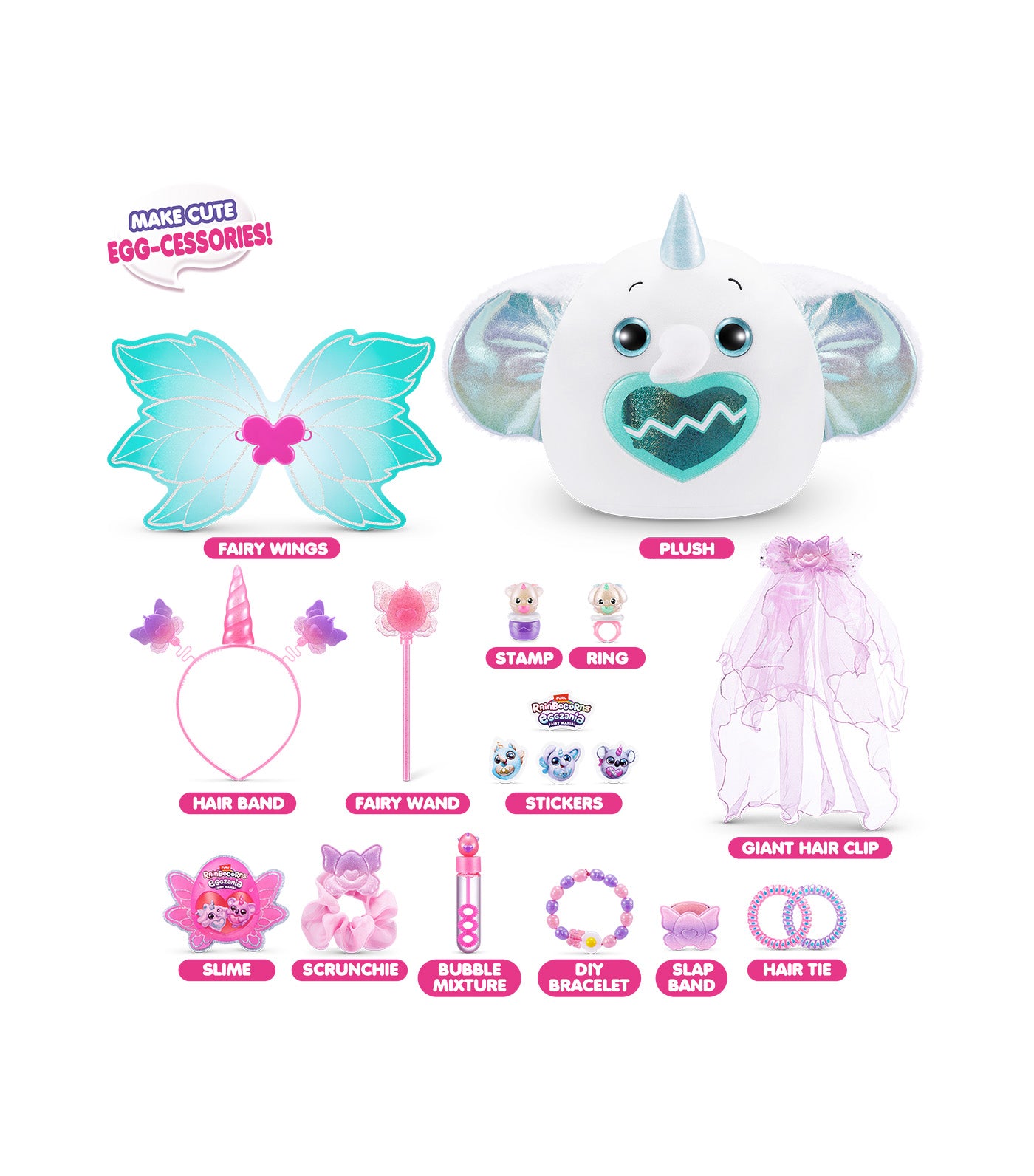 Eggzania Fairymania S1 Plush Large Pink
