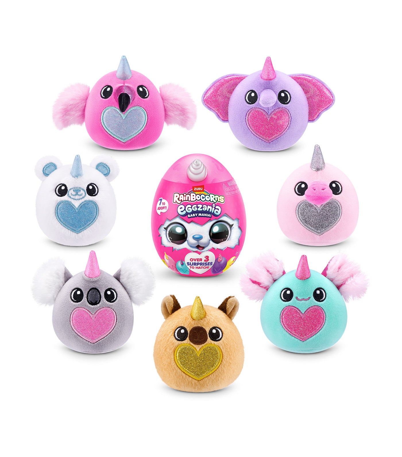 Eggzania Surprise S1 Plush Soft, Mini Pink