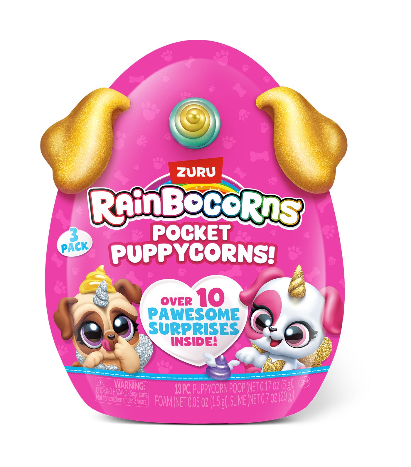Pocket Puppycorn 3 Pack Multicolo