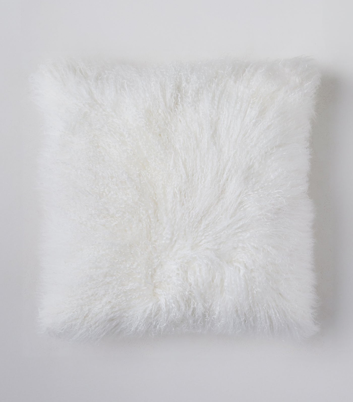 Mongolian Lamb Pillow Cover - White