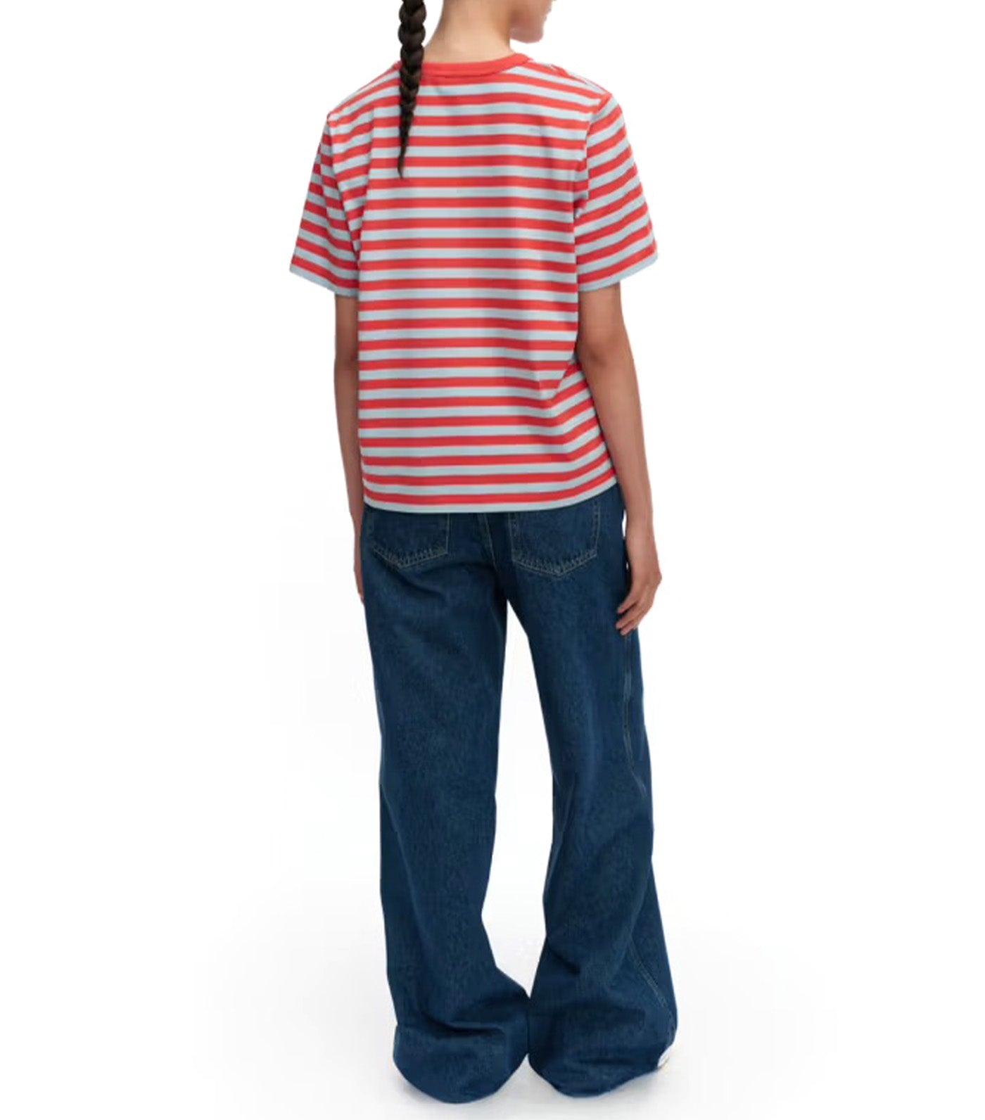 Tasaraita Unikko Kioski T-Shirt Red/Light Blue