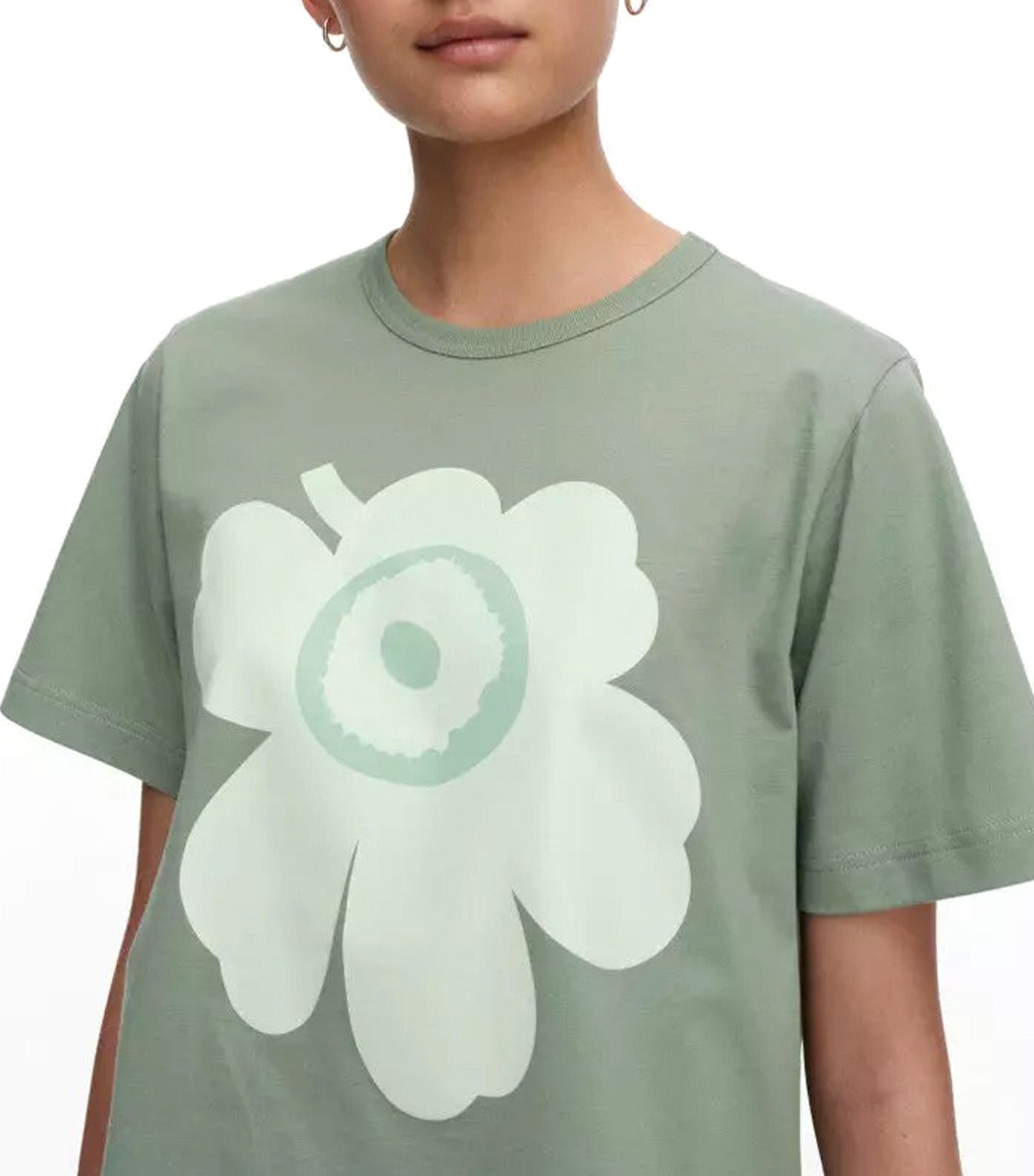 Marimekko Ae Erna Unikko Placement Kioski T-Shirt Green/Light