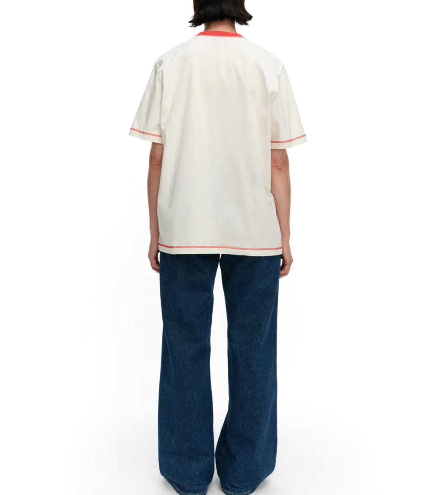 Tarttua Unikko Placement Kioski T-Shirt Off White/Navy/Red