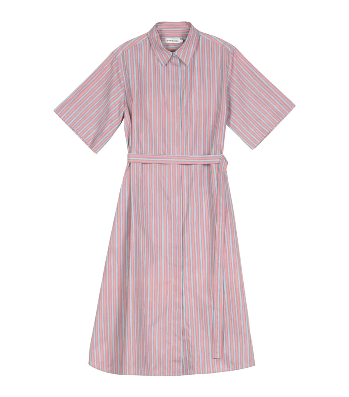 Paperi Piccolo Cotton Shirt Dress Light Pink/Light Blue