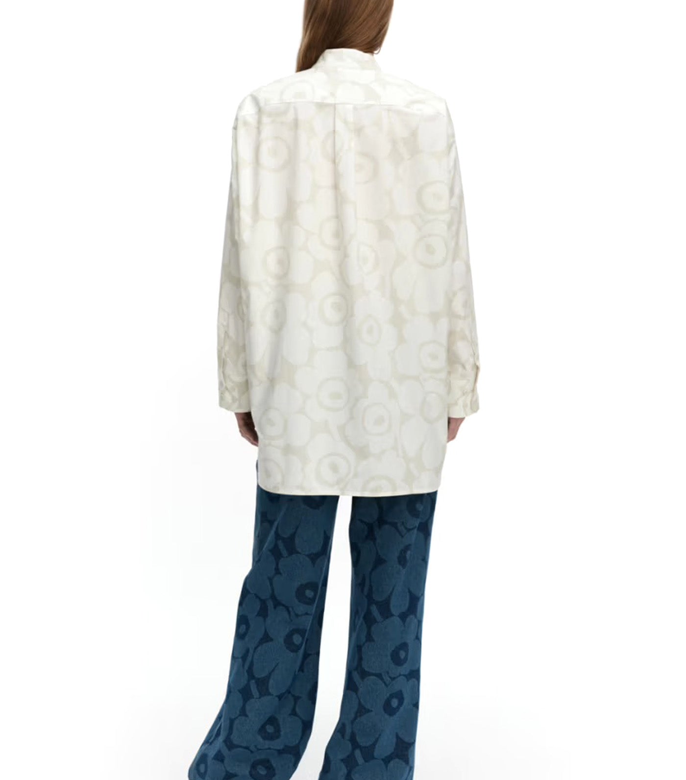 Kooste Unikko Cotton Shirt Off-White/Light Gray
