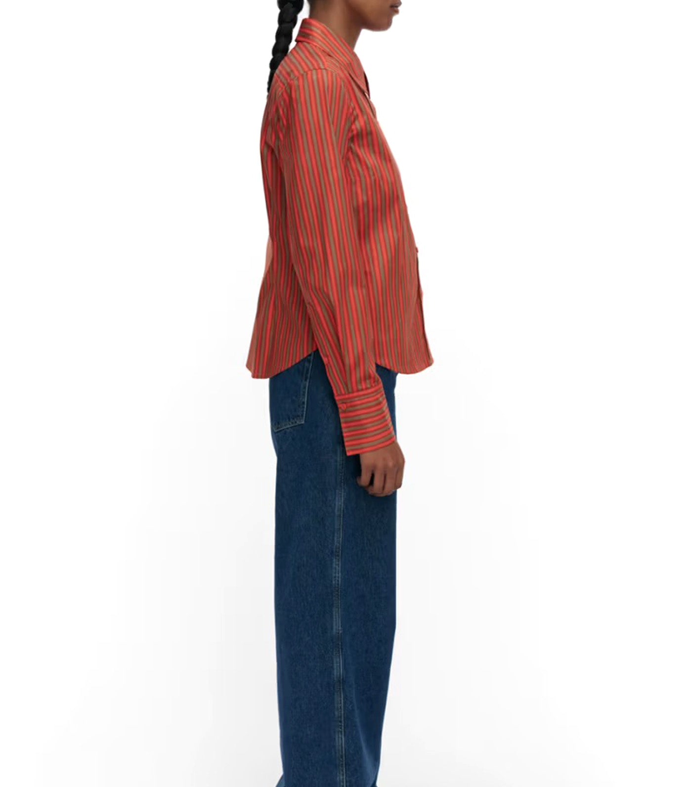 Innota Piccolo Cotton Shirt Dark Orange/Beige