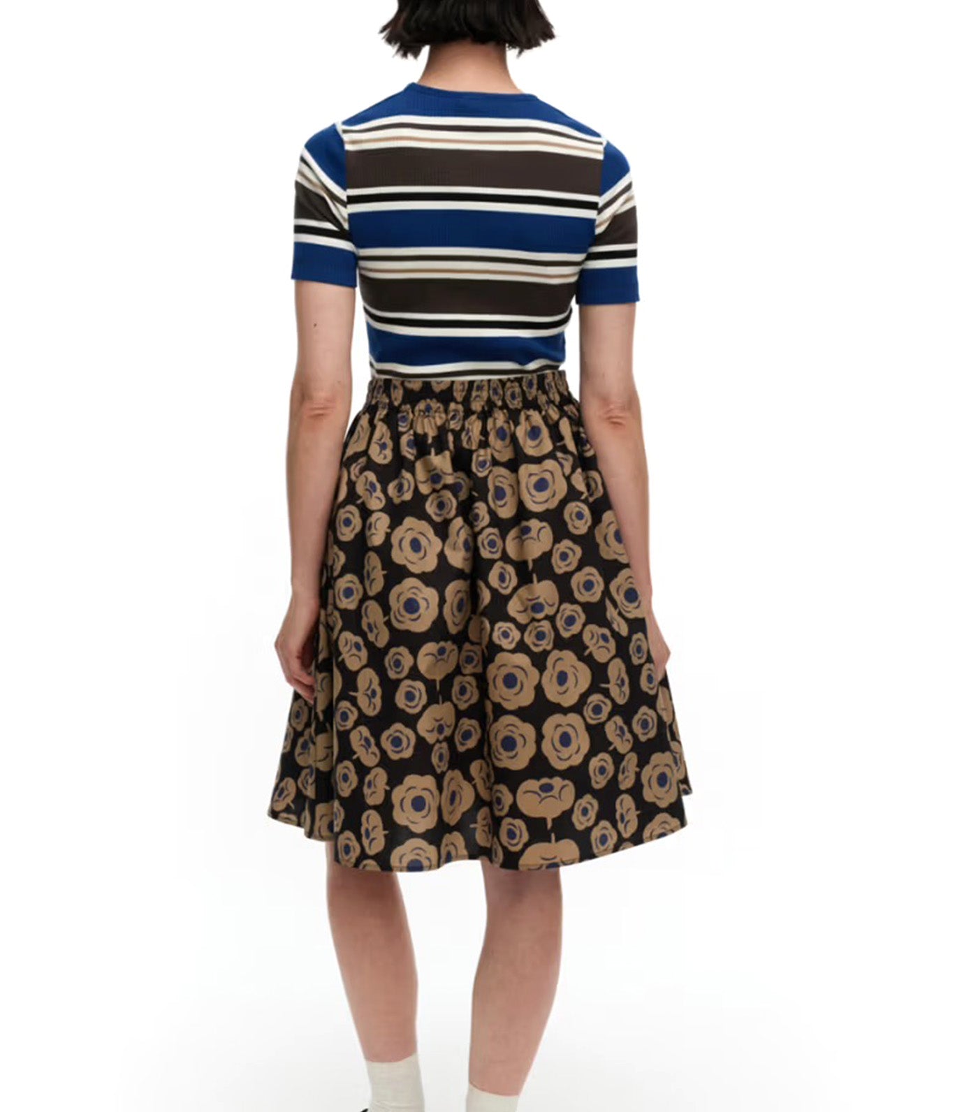 Poiminnot Tumma Skirt Black/Beige/Blue