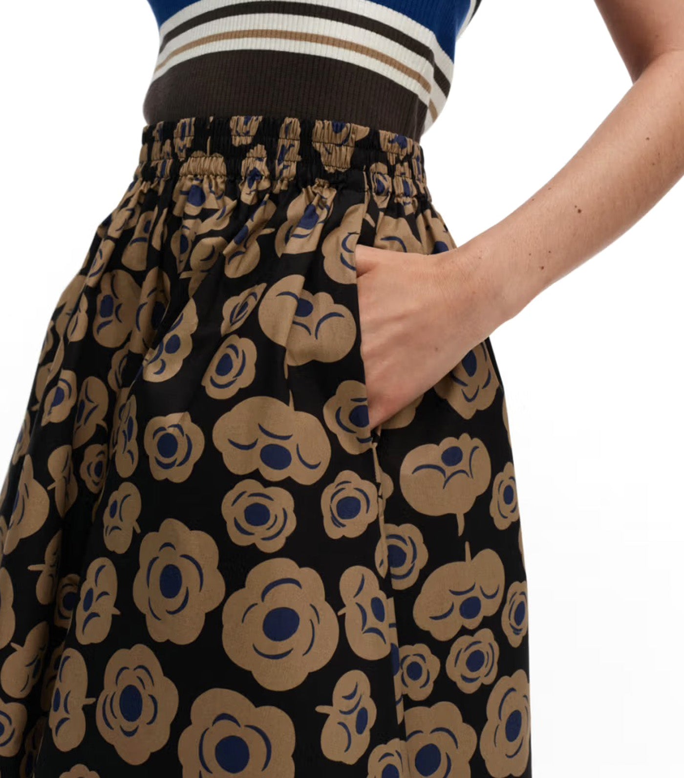 Poiminnot Tumma Skirt Black/Beige/Blue