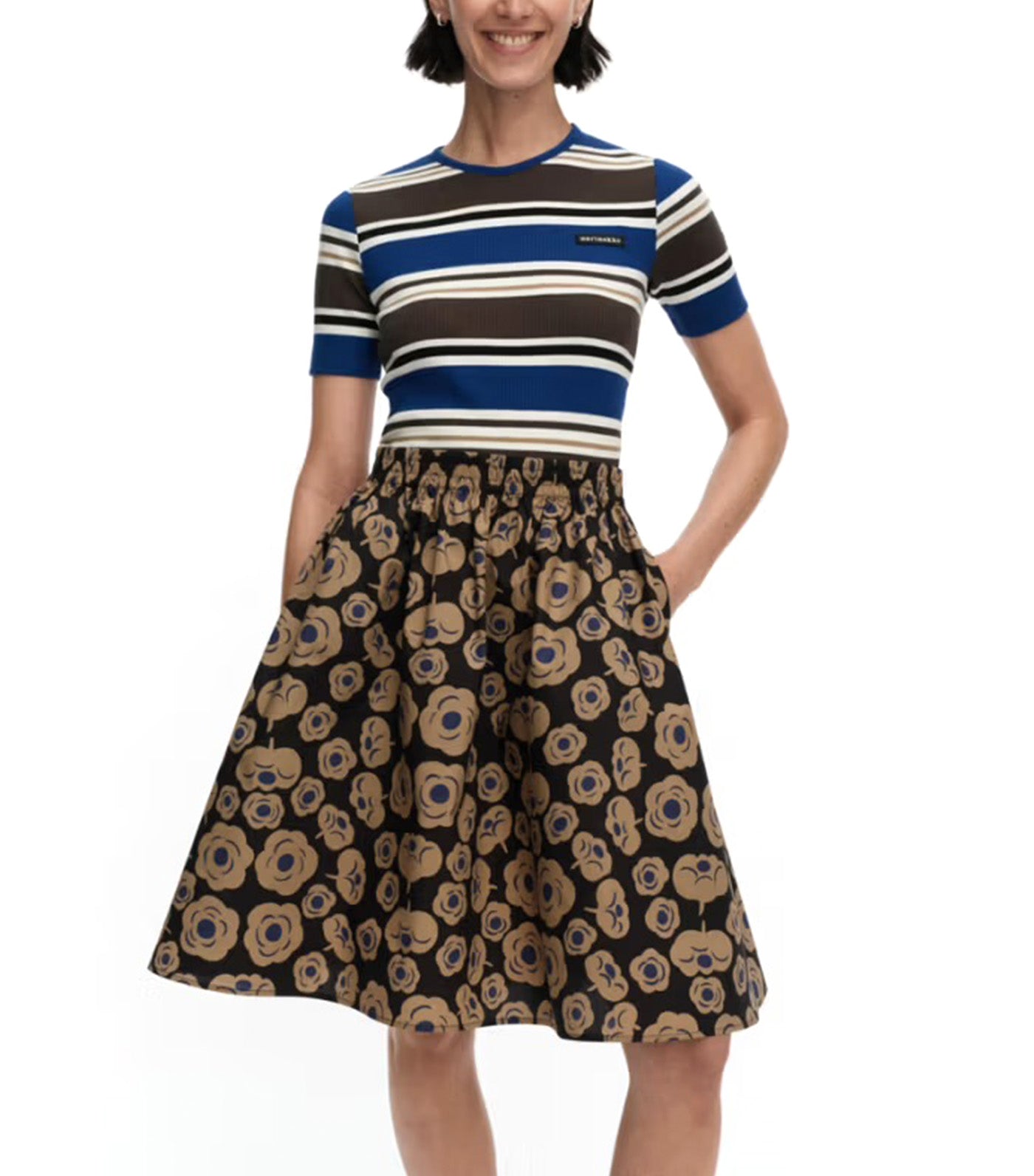 Poiminnot Tumma Skirt Black/Beige/Blue
