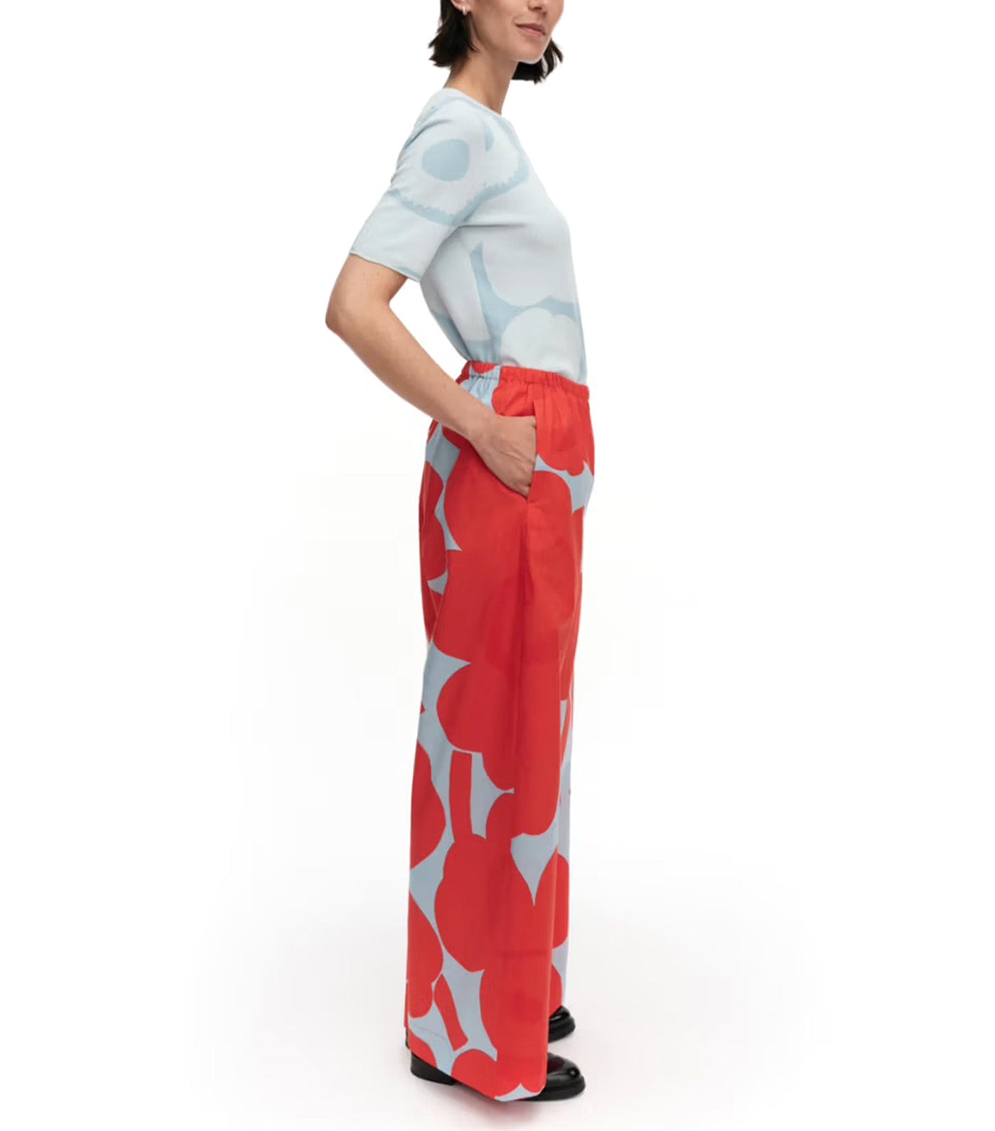 Kappale Unikko Trousers Red/Light Blue