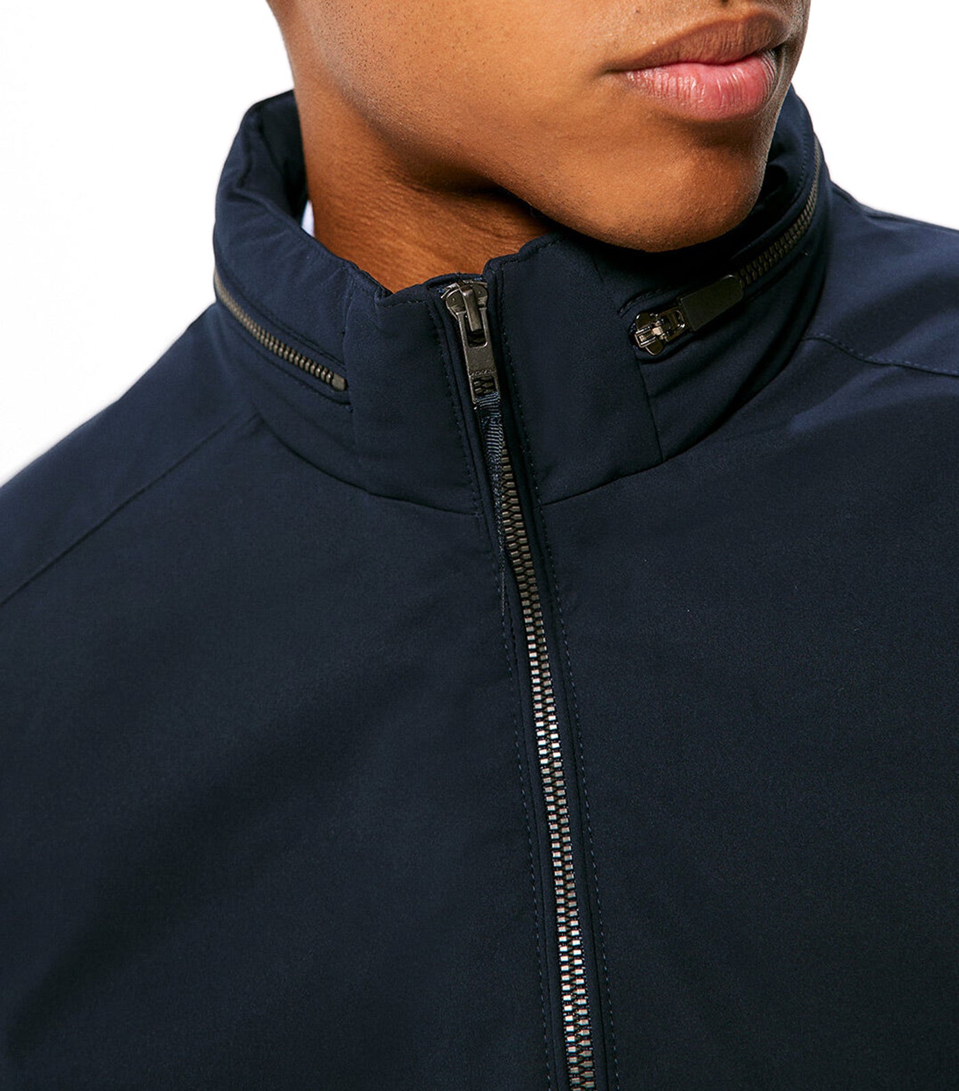 Quilted Technical Jacket Navy
