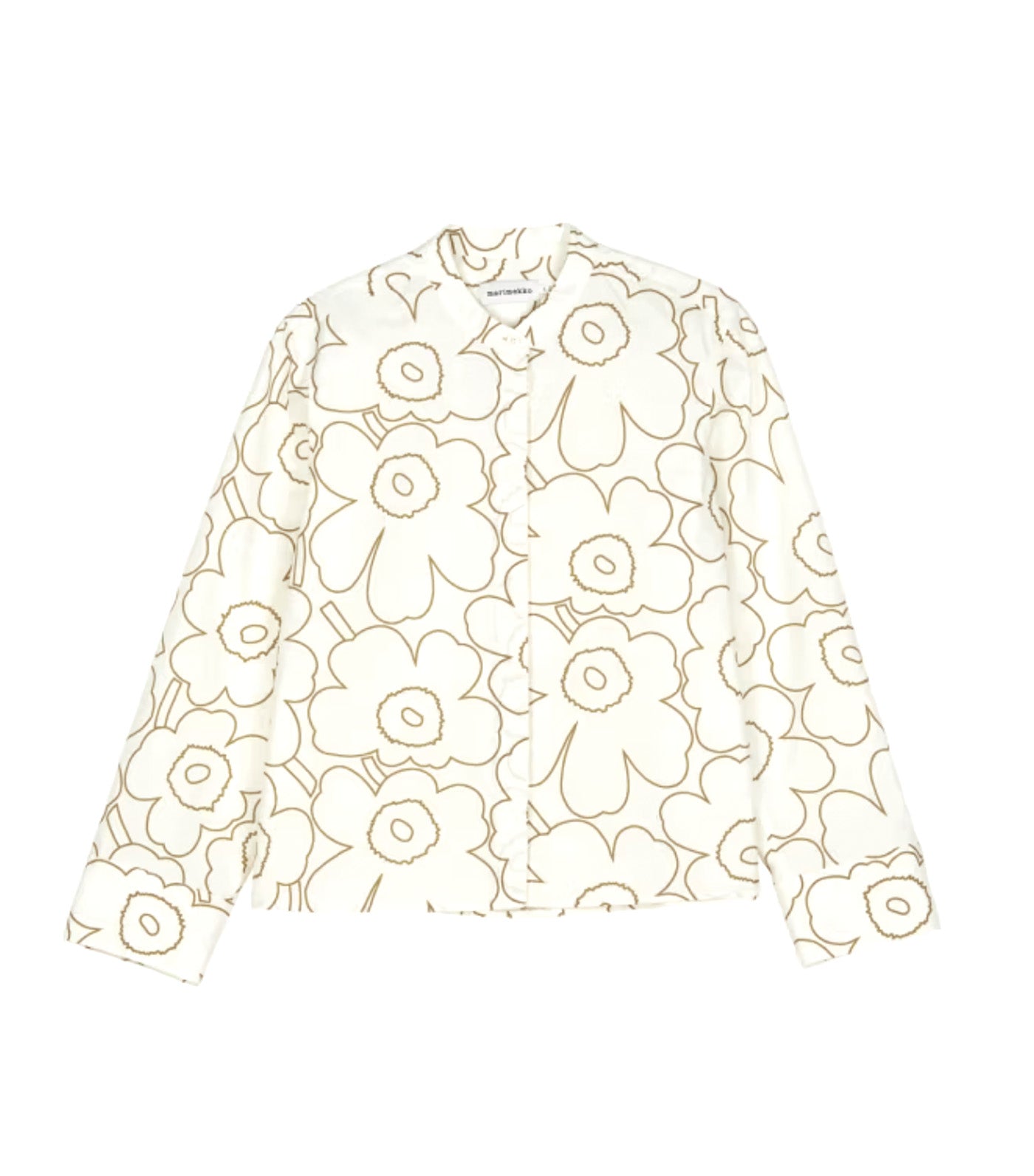 Lohko Piirto Unikko Shirt Off White/Olive Green