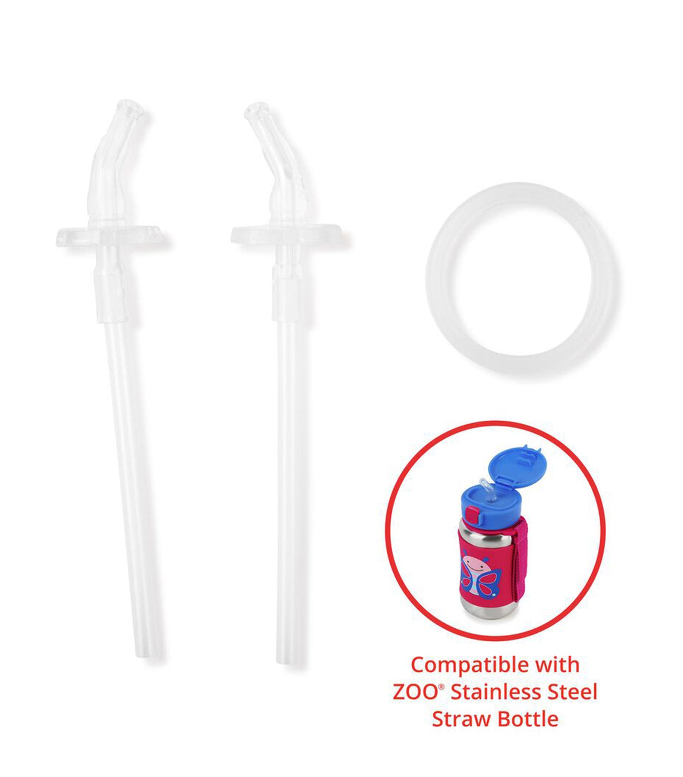 Straw Bottle 13oz. Xtra Straw 2Pcs.