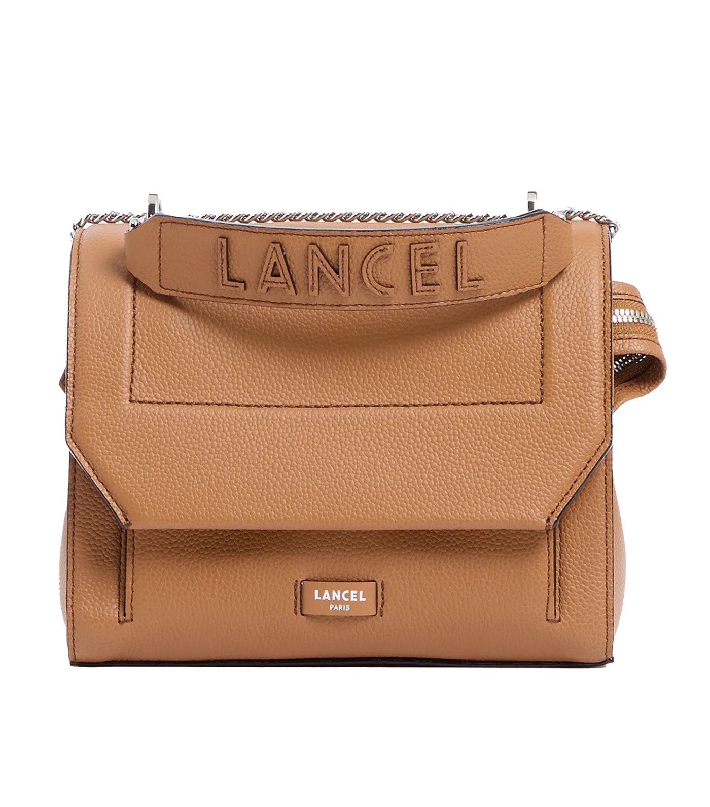 Lancel Ninon de Lancel M Flap Bag 20 Camel