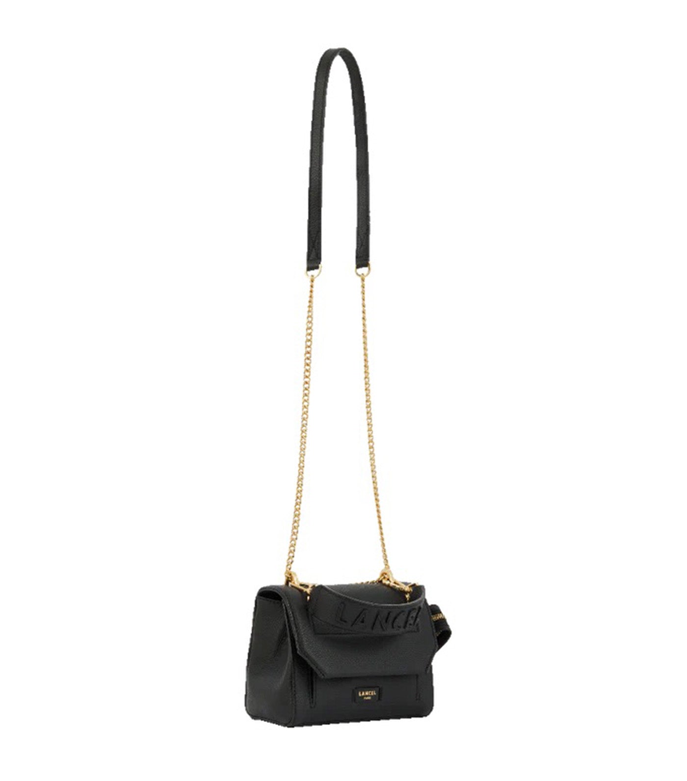 Lancel Ninon de Lancel M Flap Bag JD Black/Gold