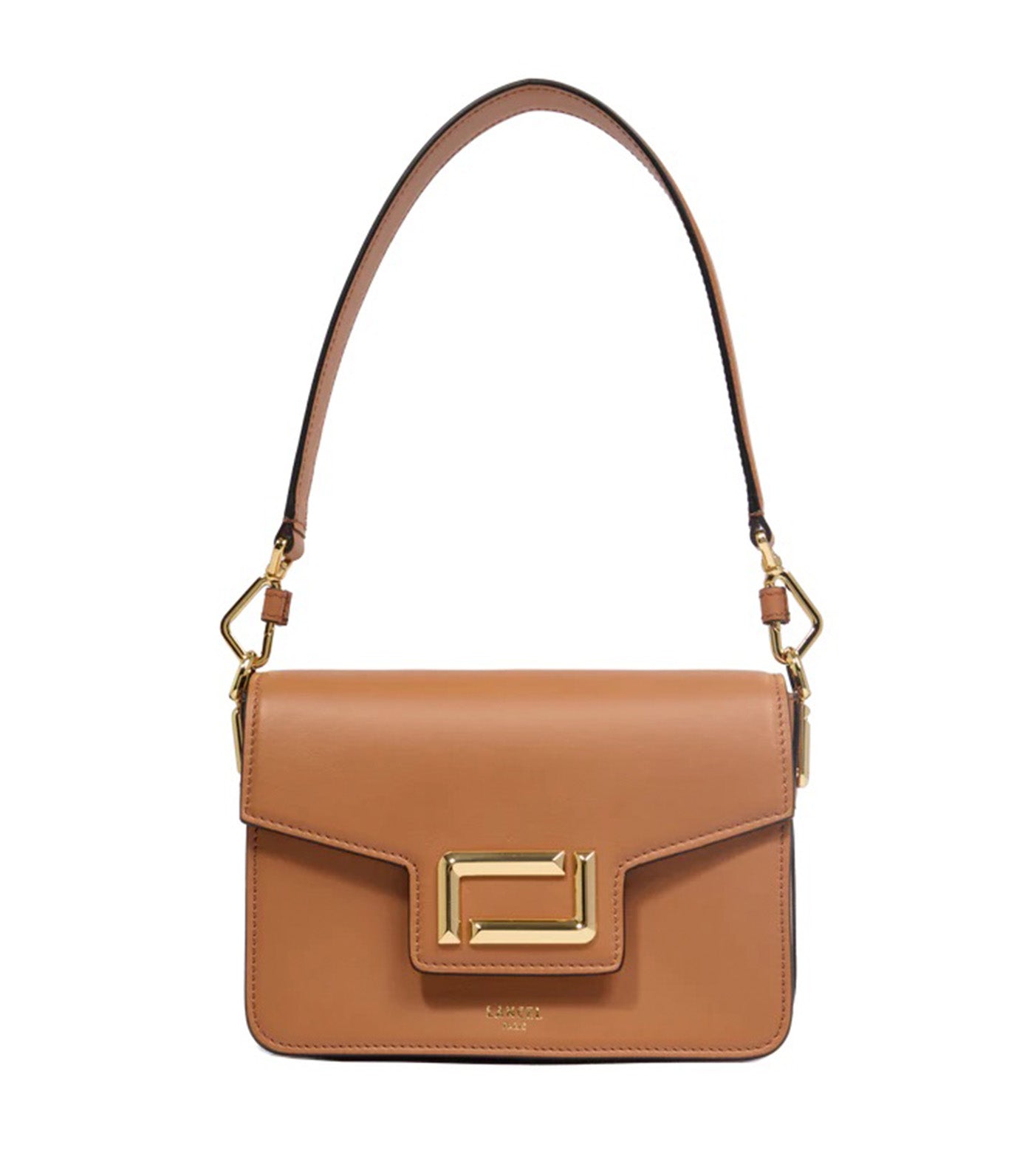 Lancel Angèle de Lancel S Flap Bag 20 Camel