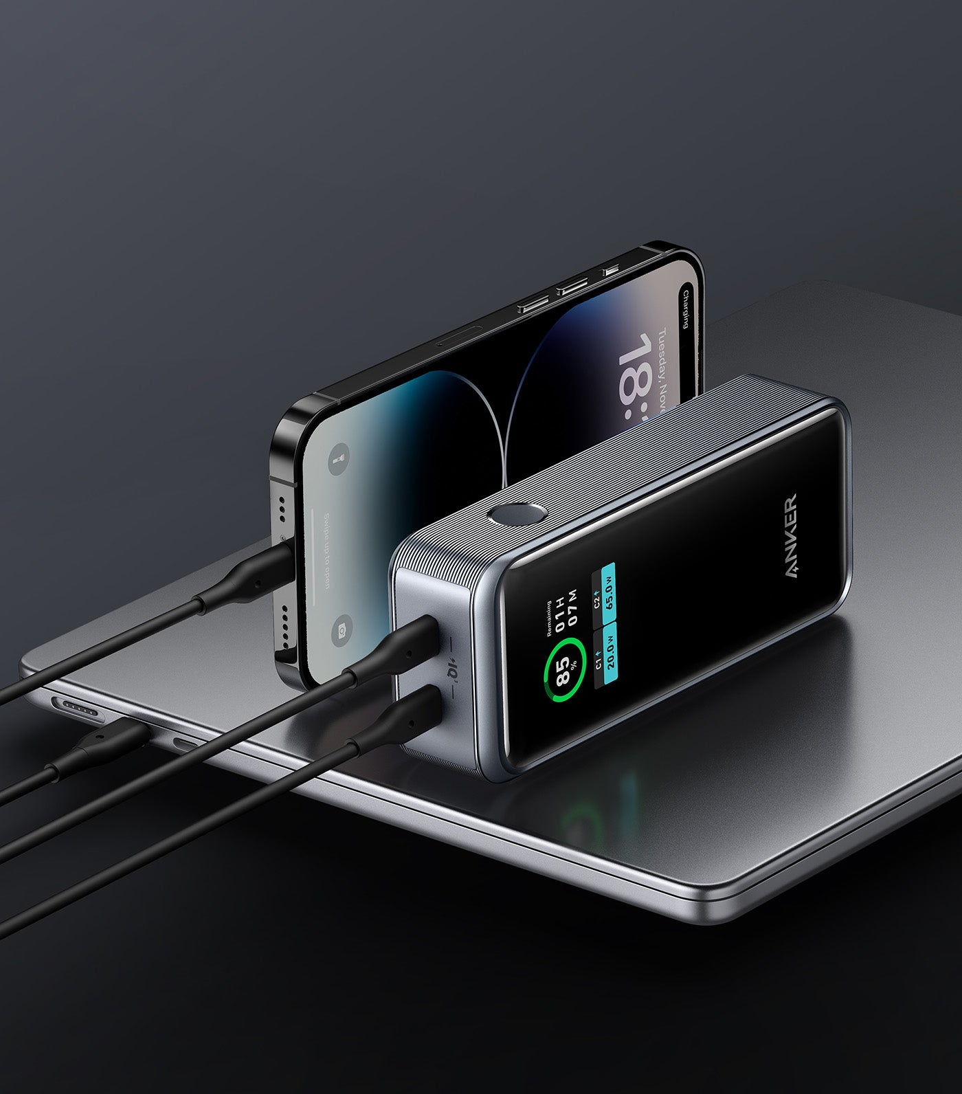 Anker Prime 12,000MAH Power Bank 130W - Black Iteration 1