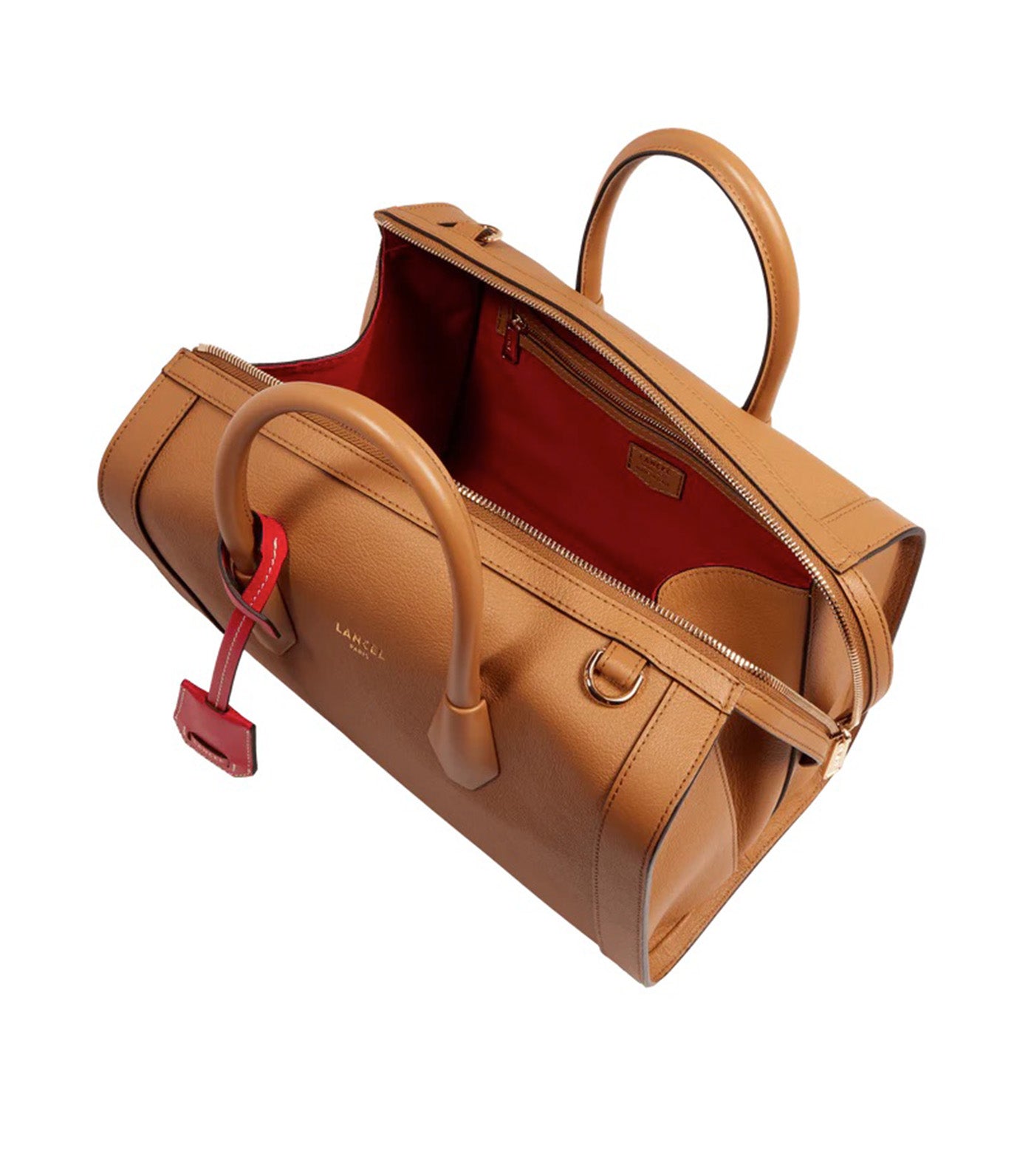 Lancel BCBG de Lancel M Bowling Bag 20 Camel