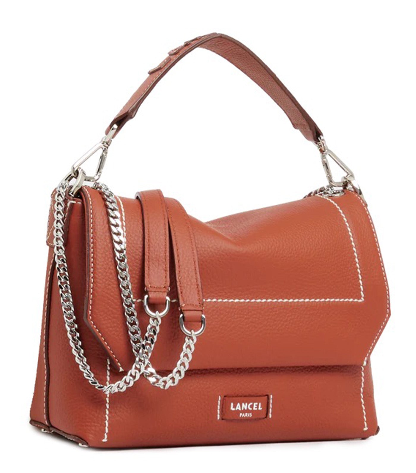 Lancel Ninon Soft de Lancel M Flap Bag D0 Brick