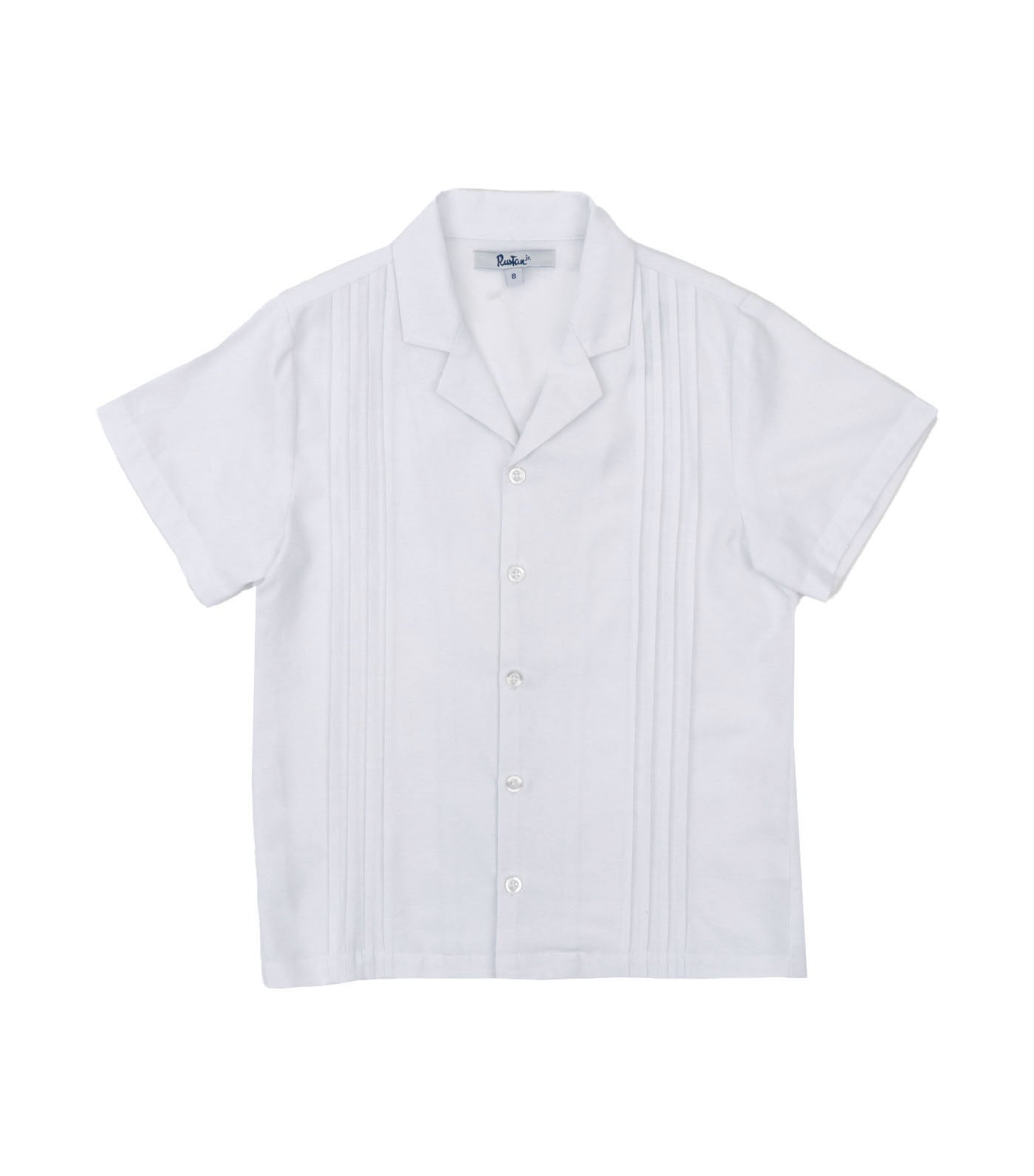 Abram Pleated Collared Shirt White