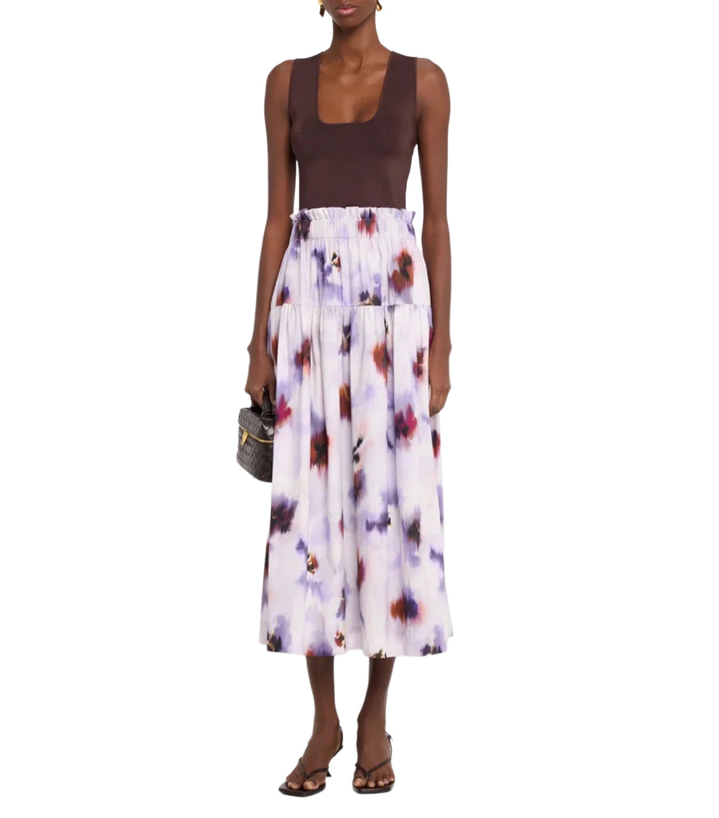 Jayden Floral A-Line Skirt Lilac Multi