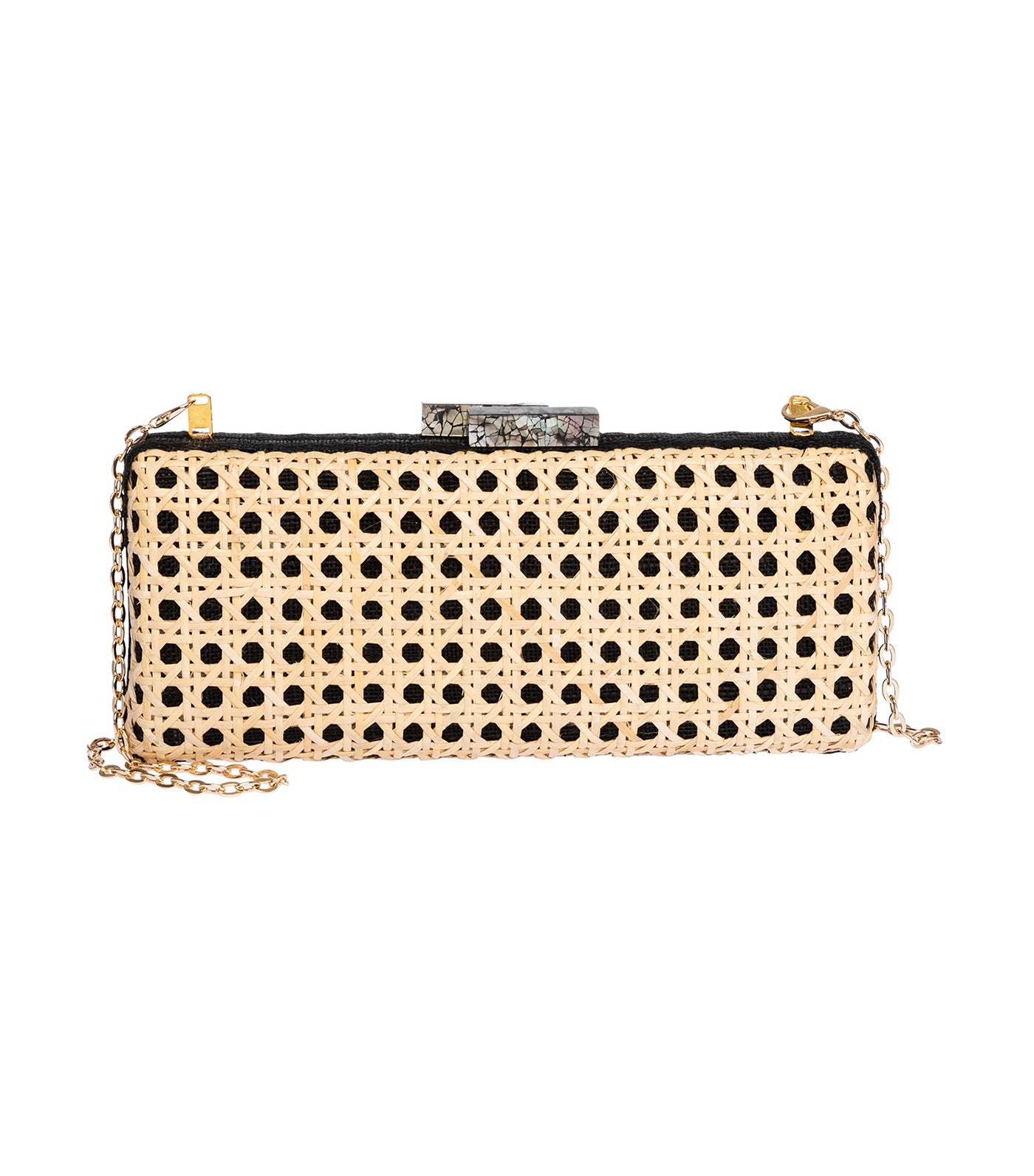 Alessandra Long Clutch Rattan