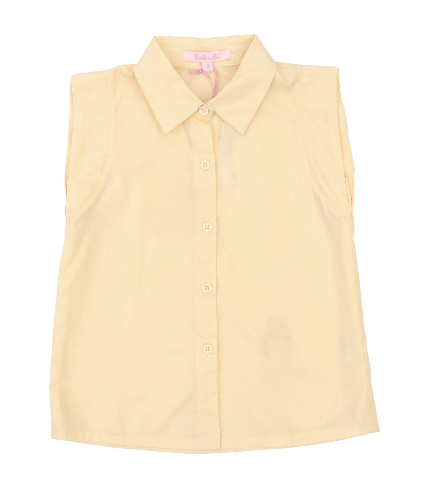 Alessa Sleeveless Button Up Shirt Yellow