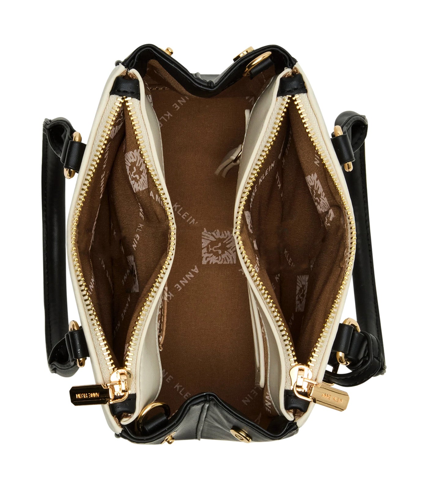 Mini Satchel with Mirror and Detachable Strap Black