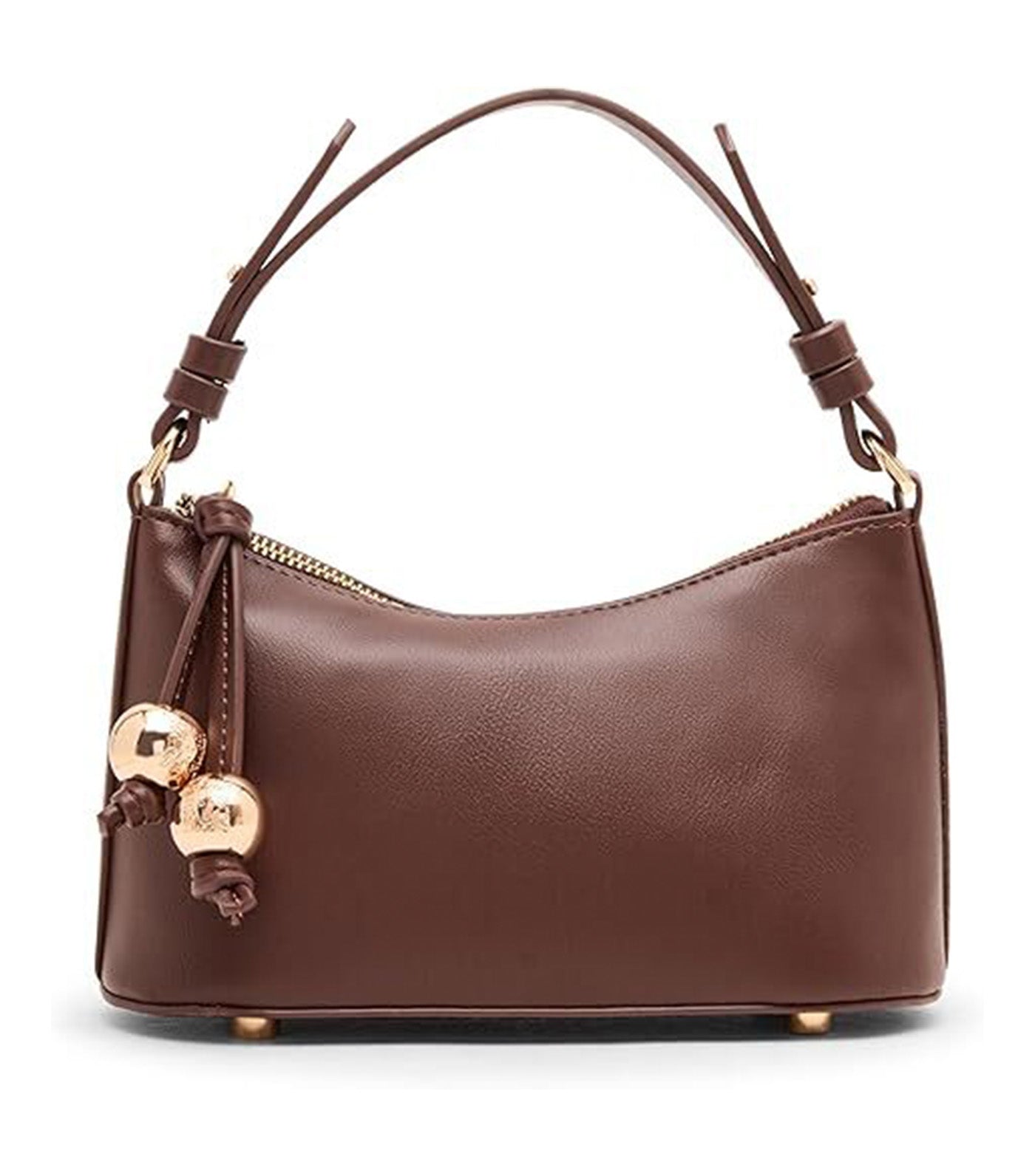 Anne Klein Double Handle Floral Bonded Tote Dark Brown