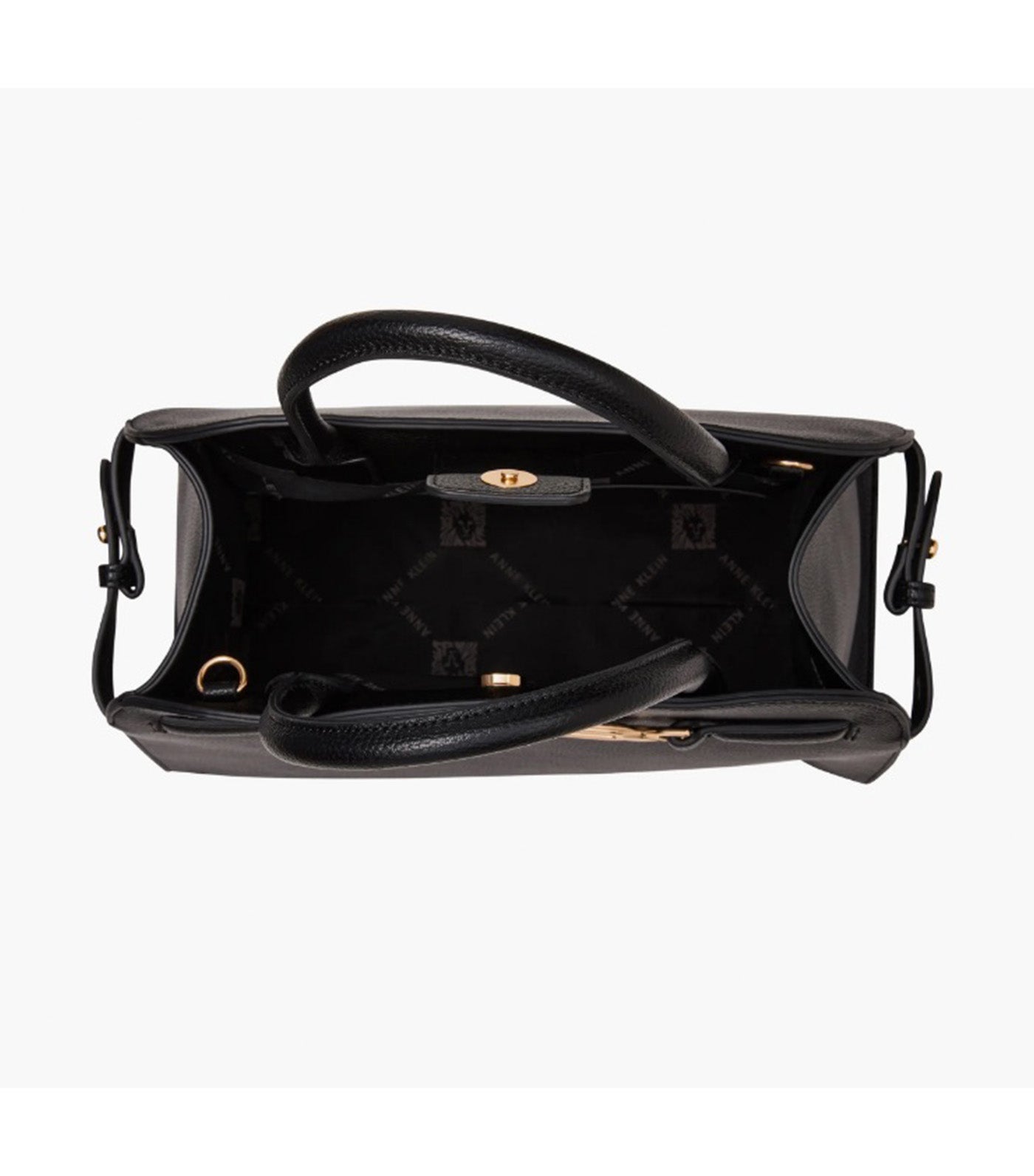 Medium Curved Satchel with Convertible Strap Black